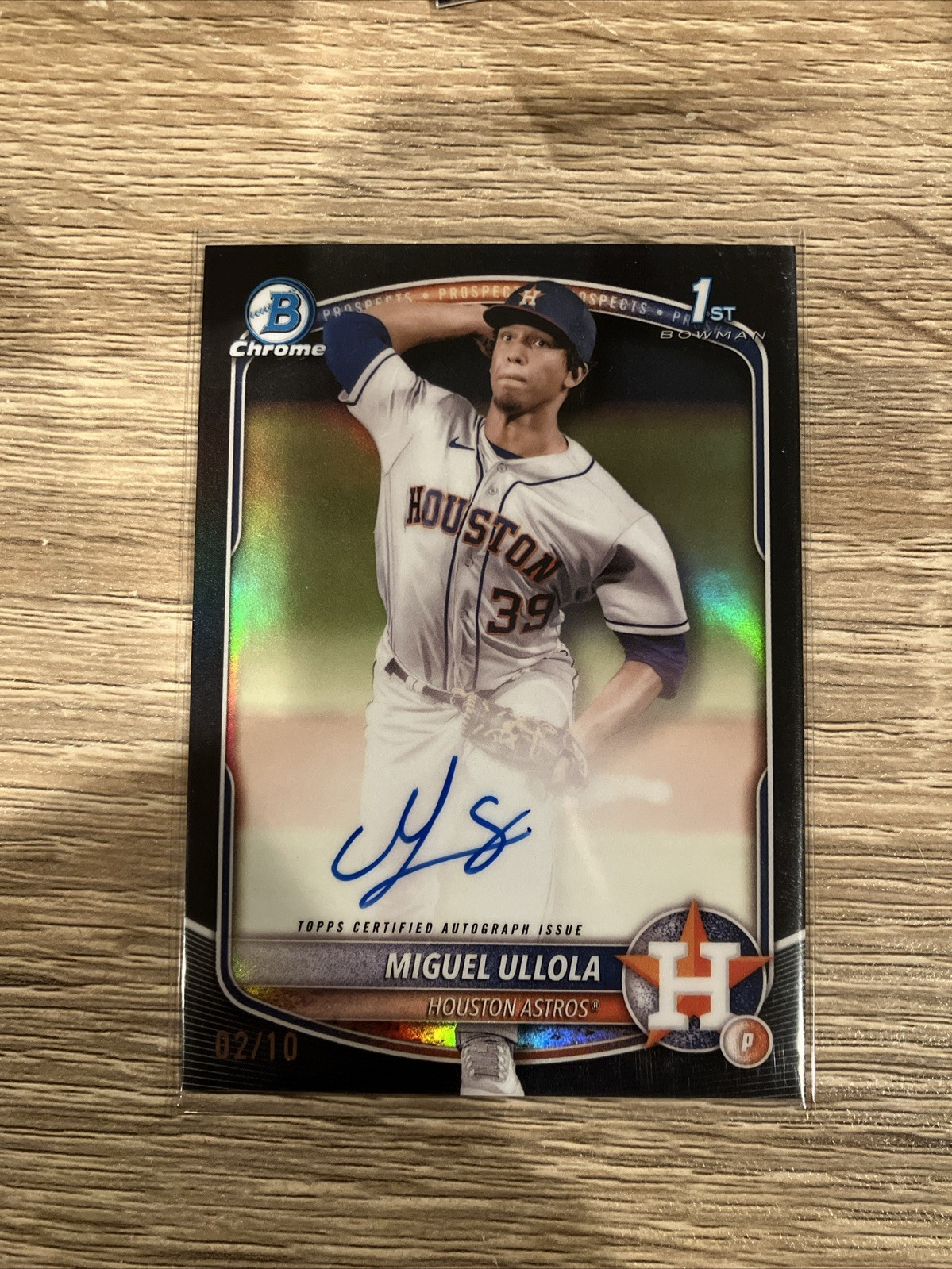 2025 Bowman Chrome Miguel Ullola Black Refractor Auto /10 #CPA-MU 1st SSP