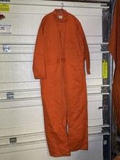 Red Kap 100 Cotton Orange Coveralls Men s 48 RG Mechanic Construction Workwear