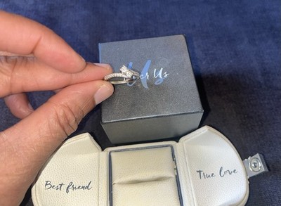 14K White Gold Ever Us Diamond Ring 1/2 CTW Two-Stone w/ Jared Receipt