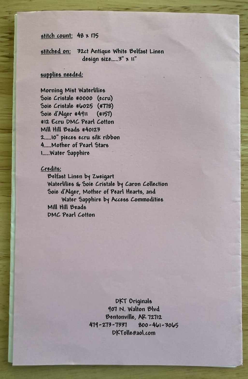 MAKE A WISH Cross Stitch Pattern by Diane K. Tolle DKT Originals