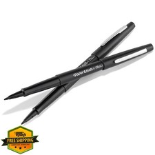 Paper Mate Flair Medium Felt Tip Pens, Black, 2 Count