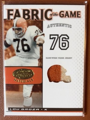 2007 Leaf Certified Materials Fabric of the Game Prime /15 Lou Groza HOF