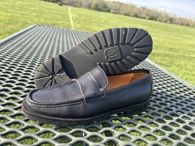 Bruno Magli Fabiola Loafers Mens Size 7M Black Leather Shoes Italy
