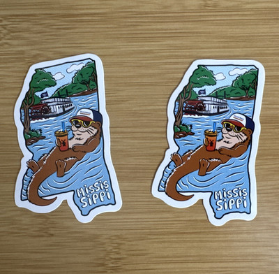 Dutch Bros 2pc Mississippi River Vinyl Sticker