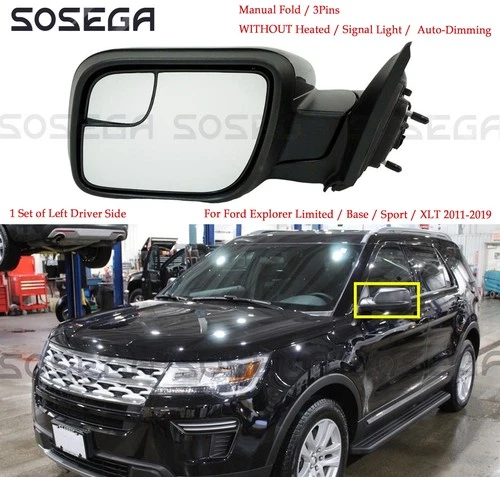 For Ford Explorer 2011-2019 Left Driver Side 3Pins Door Mirror Power BB5Z17683NA
