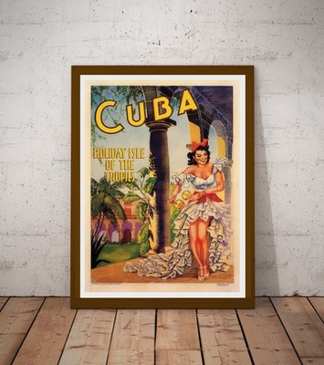 Vintage Poster Cuba Tänzerin