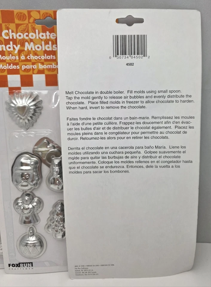 LOT of 4 ~ Fox Run Christmas 12pk Chocolate & Candy Molds NIP Mini Molds  - Image 4 of 4