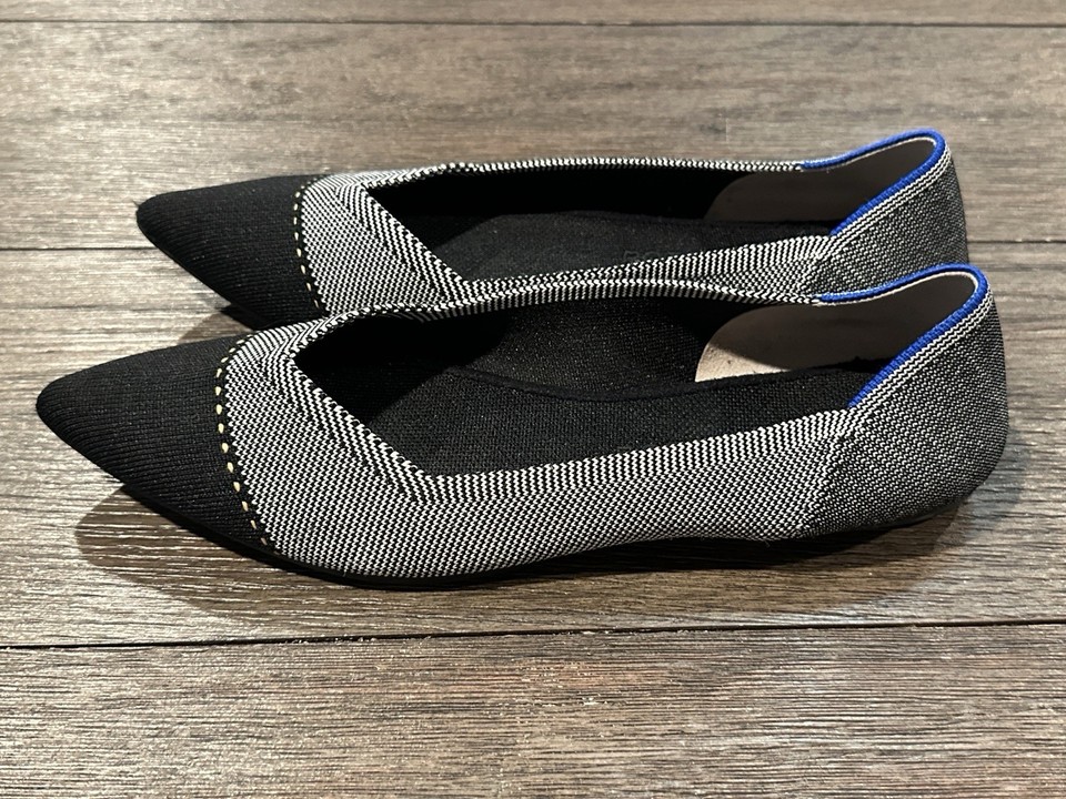 Pointee Ballet Rothy's The Point Gray Mist Cap-toe Ballet Flat Size 11.5 W GUC | eBay