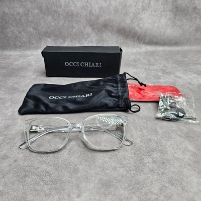 Occi Chiari Damen Eckige Lesebrille +2,50 Klar Kristall Federscharnier