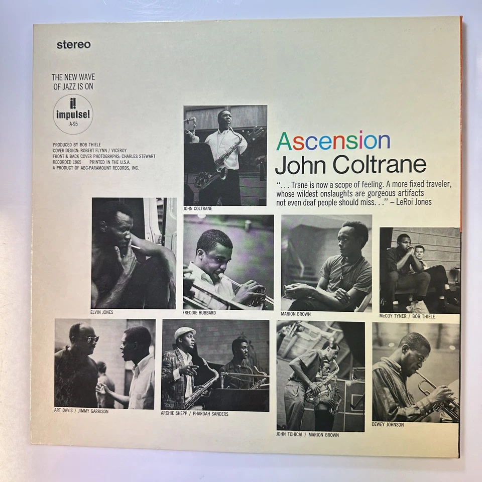 Ascension (Edition I) Record Vinyl John Coltrane Impulse AS-95 1966 1st Press Foto 2 de 4