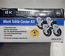 BK Work Table Caster Kit 4, 5" Expandable Casters W/ Brake 5SBR-RA-PLY-PS4