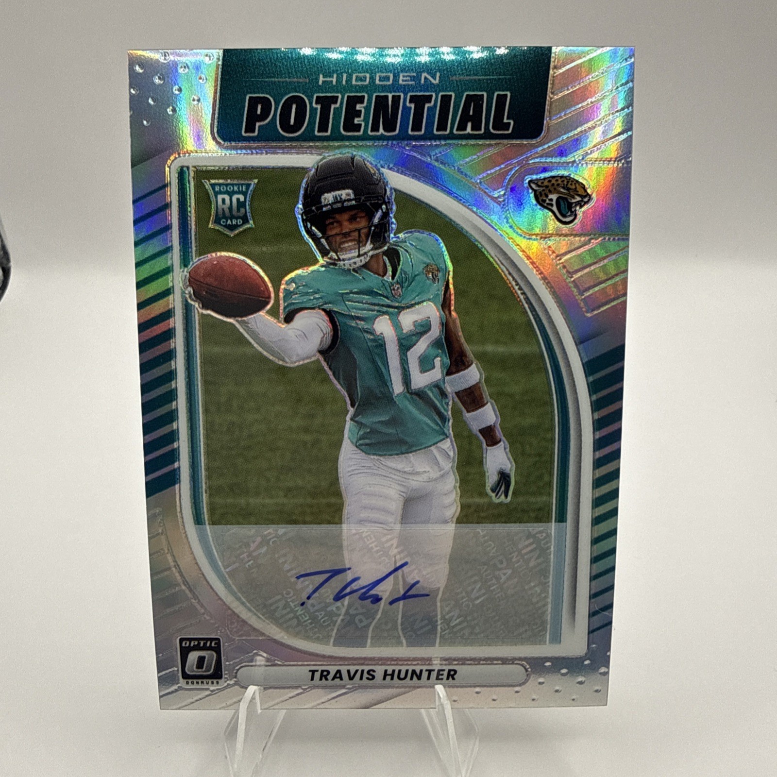 2025 Panini Donruss Optic Football Travis Hunter Hidden Potential Rc Auto /199