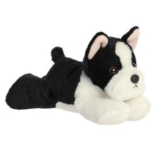 Aurora Adorable Mini Flopsie Eva Boston Terrier Stuffed Small, Black