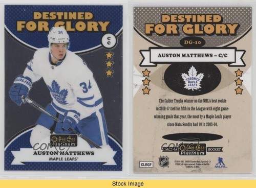 2017-18 O-Pee-Chee Platinum Destined for Glory Auston Matthews #DG-10 READ 16au - Picture 3 of 3