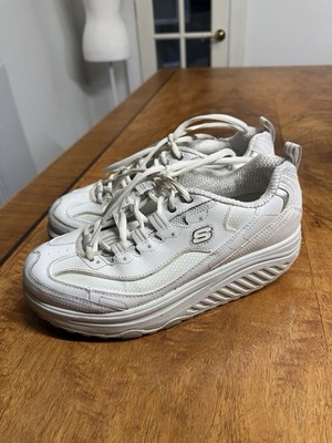 Vtg Skechers Women s 7.5 White Shape-Ups Metabolize Fitness Work Out Shoes Wedge