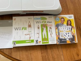 Wii Fit Balance Board With Games Good Condition 3 Games Total