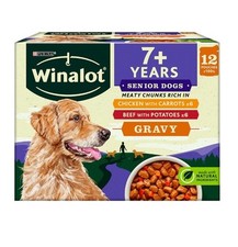 Winalot Senior Wet Dog Food Pouches Meat Selection In Gravy 12X100g Free Postage