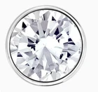 Pierced Round Cubic Zirconia Stud Earring, Men's & Women's, 4.2 / 5.2 / 6.1 mm