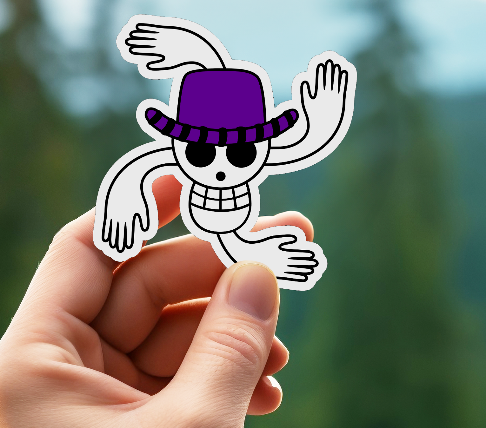 NEW- Nico Robin Pirate Flag Vinyl Sticker Decal 2.8 x 3 INCHES