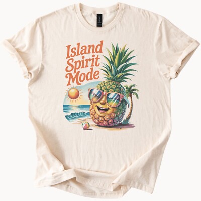 Pineapple Island Mode Summer Beach Vacation Tee