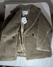 Max Mara Espero Teddy Bear Icon Double Breasted Short Coat Size S Rrp £2200 New!