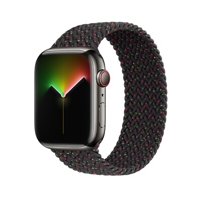 Original Apple Braided Geflochtenes Solo Loop Band 44/45/46/49mm Black Unity