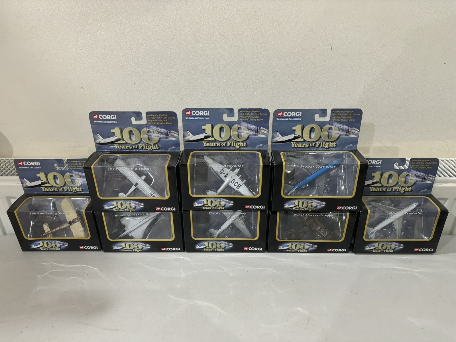 Corgi 100 Years Of Flight Bundle X8 - BOAC 747 Concorde Quantas