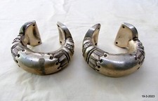 Vintage Antique Silver Anklet Ethnic tribal old silver bracelet bangle Kada Pair