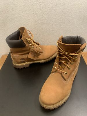 Vintage Timberland Nubuck Boots Mens 7  USA 6 Inch Premium LEATHER Wheat