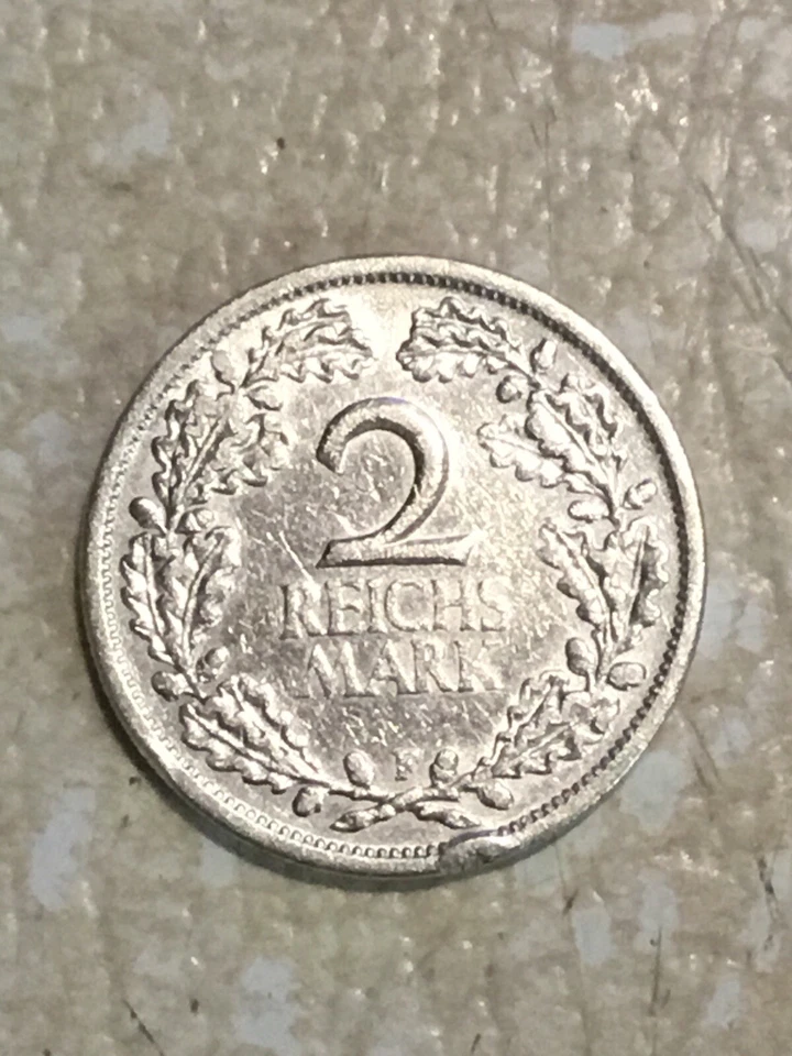 Germany 2 Mark 1926-F Silver Coin - Weimar Republic - Image 2 of 2