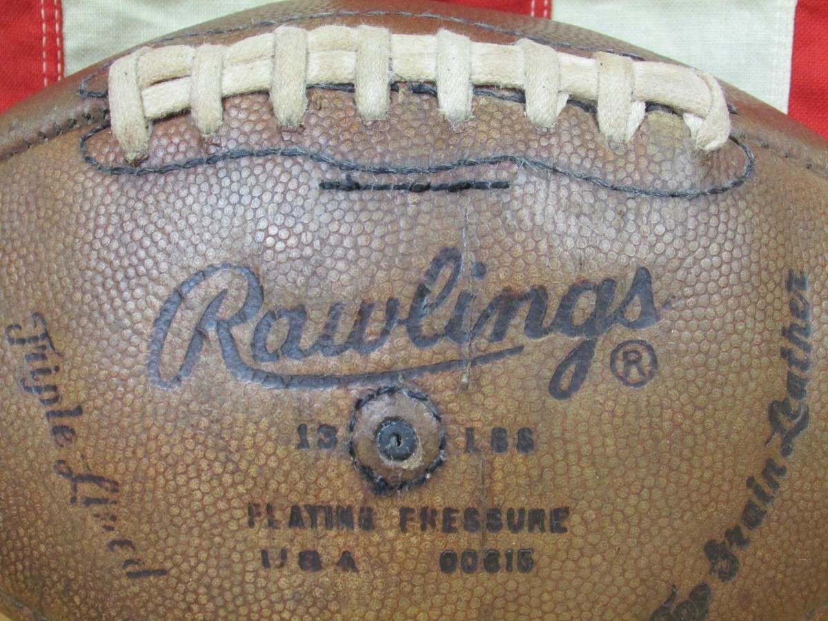Vintage 1960s Rawlings Leather Official Football w/Laces R100