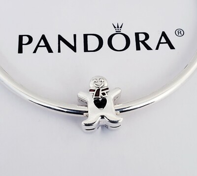 Authentic Pandora Sweet Gingerbread Man, Translucent Red Enamel 