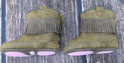 Blazin Roxx Baby Buckers Annabelle Faux Leather Fringe Boots Girl Toddler 9-12 M