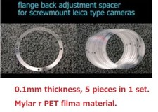 L mount flange back adjustment spacer for screwmount Leida Japan 2000