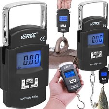 Bilancia Elettronica a Gancio Professionale da Pesca per Valige Display LCD 50Kg