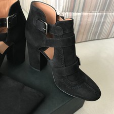 Laurence Dacade Womens New Black Suede Ankle Bootie Ht 4" Size 9.5m $499