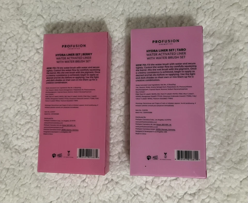 Juego de 2 delineadores Profusion Cosmetics Hydra - agua de baya y taro activada con cepillo Foto 2 de 4