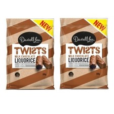 916667 2 X 200G BAG DARRELL LEA MILK CHOCOALTE LIQUORICE TWISTS SWEET TREAT