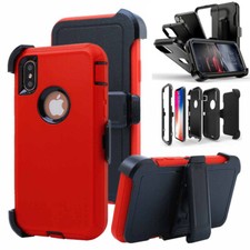 For iPhone 17 16 Pro Max/12/XR/ 15 Phone Case With Holster Clip Kickstand Cover