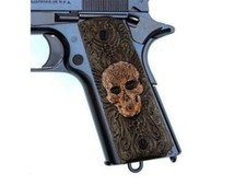 1911 Grips Custom Full Size Colt Dia De Muertos Logo - textured - Cosplay