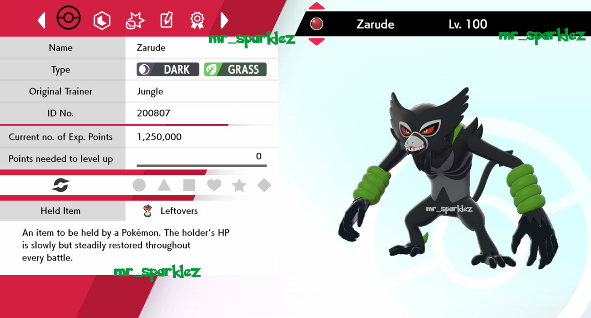 ✨ ZARUDE ✨ 6IV COCO MOVIE EXCLUSIVE EVENT ✨ NON Shiny ✨ Pokemon Sword Shield