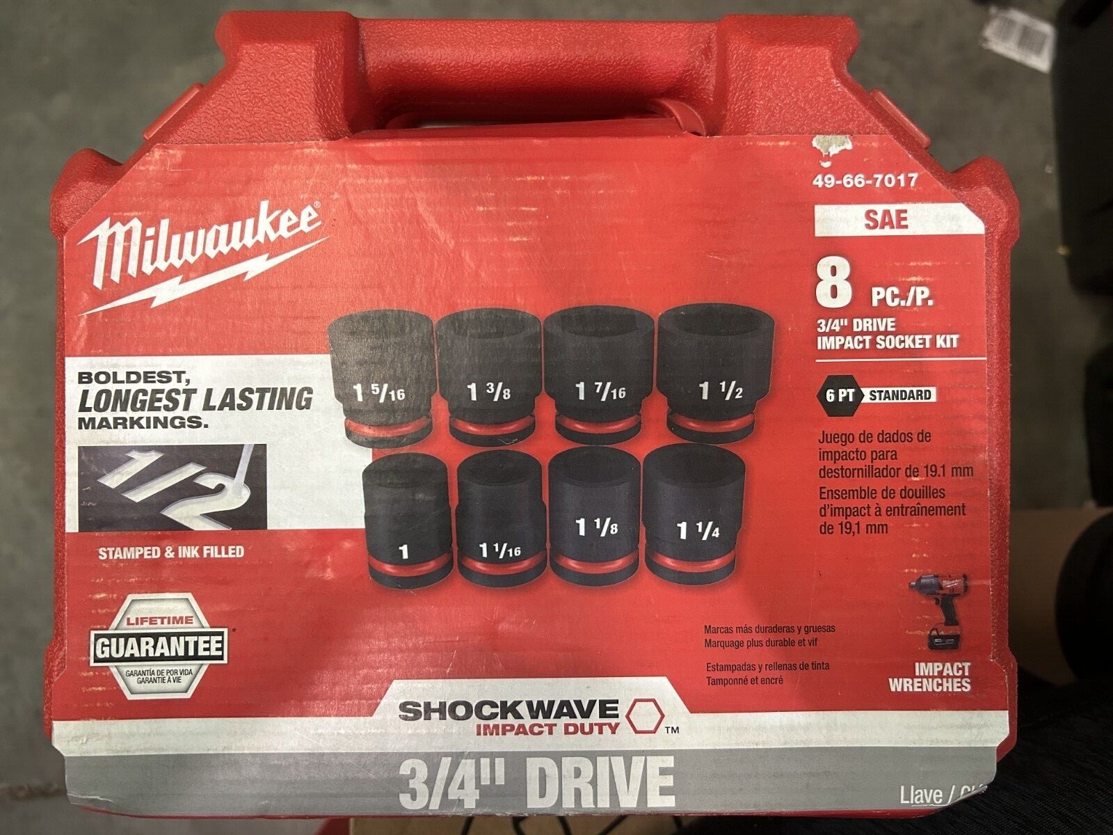 Milwaukee SHOCKWAVE Impact Duty 3/4" Drive Socket Set eBay