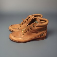 G.H. Bass Monica Leather Lace Up Boots In Whiskey Natural Brown Women  s Size 8M