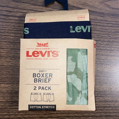 Levis Camp Green And Gray Brief Underwear 200ca Small Mens 28-30
