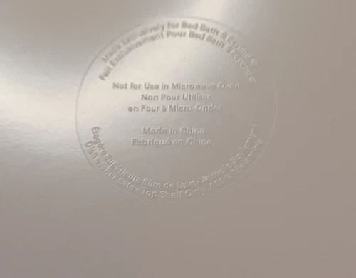 BED BATH & BEYOND Colorful Striped Melamine Rectangle 12" Dinner Plate -Set of 4 - Picture 4 of 4