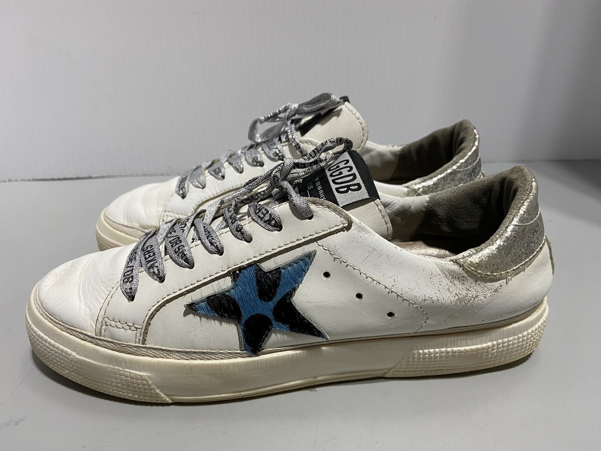 Golden Goose Women's Hi Star Sneakers Metallic Silver Star Golden Goose Women's Hi Star Sneakers Metallic Silver Star