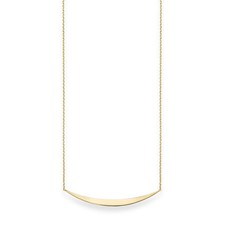 Horizontal Bar 14K Yellow Gold Pendant Necklace, 18"