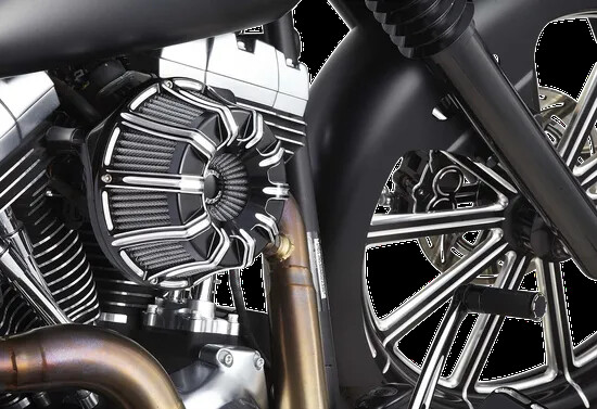 AN Inverted Air Cleaner Kit 10 Gauge Machined Harley Road Glide Ultra 17-19