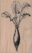 Radish 2 1/4 x 3 1/2" Rubber Stamp, Food and Drink Stamp, Radish