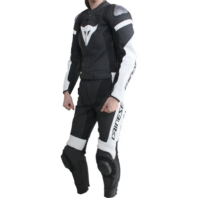 Combinaison En Cuir Femme 48=42D - Dainese Mirage Custom Works - Noir Et Blanc - Photo 1/4